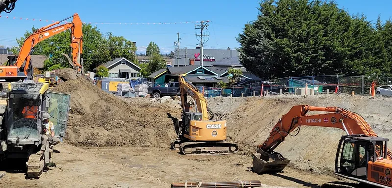 Stonebrook excavator on a Nanaimo residential site
